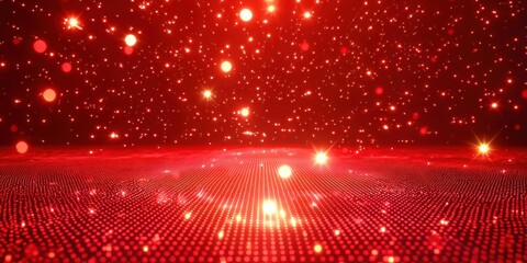 Wall Mural - Red background with many red dots