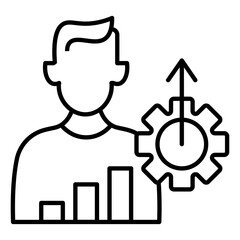 Poster - business performance vector icon