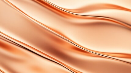 Wall Mural - Soft flowing copper texture creates an elegant backdrop suitable for various design uses. The glistening surface offers a warm tone and inviting appeal to artistic compositions