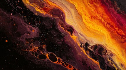 Canvas Print - Vibrant Abstract Oil Painting with Bold Contrasting Colors and Subtle Blending Tones in a Color Explosion