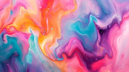 Canvas Print - Energetic Abstract Oil Paintings Featuring Contrasts and Delicate Blended Hues