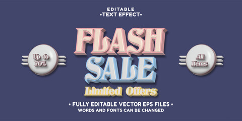 Poster - 3d inflate flash sale text effect