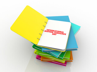 Poster - 3d rendering folder with documents
