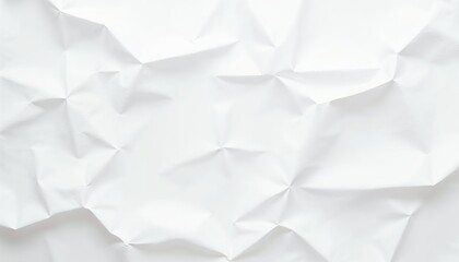 Wall Mural - Crumpled White Paper Texture Background Abstract Design Element. Wrinkled Surface Illustration For Creative Projects. Simple And Clean Geometric Pattern. White Paper Texture Background Illustration.