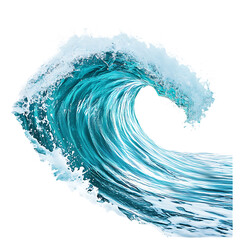 Wall Mural - Stunning Turquoise Ocean Wave PNG Against Transparent Background for Nature Art, Surfing Graphics, or Beach-Themed Designs