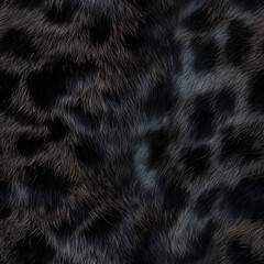 a black panther skin print, in which you can see in detail the nuances of black tones of the black p