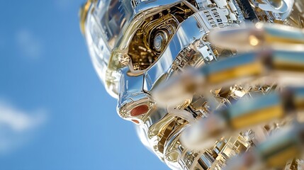 Leinwandbilder - Close up view of a futuristic robotic hand showcasing advanced technology and design : Generative AI