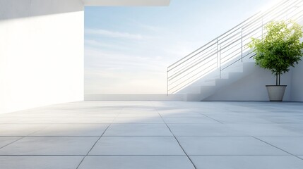 Poster - Bright and Open Interior Space with Minimalist Design and Natural Light : Generative AI