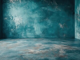 Poster - Enhance your branding with a turquoise studio backdrop that boasts high vibrancy, a sleek finish, and professional quality.