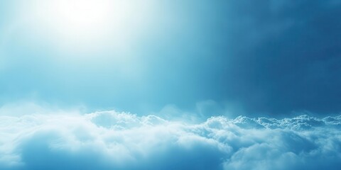 Poster - A pale sky blue isolated background with subtle light diffusion, soft and calming for relaxation.