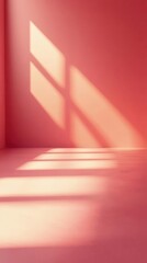 Poster - Muted coral pink solid color background with a soft pastel touch, creating a subtle and elegant aesthetic.