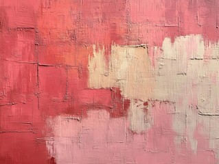Poster - A muted salmon pink backdrop with delicate shifts in tone to create a sense of dimension and richness.