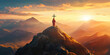 © Oatkhaphon - Jesus Christ standing on mountaintop praying at sunset, inspiring peace