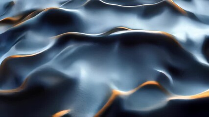 Poster - Smooth black synthetic leather fabric with elegant folds and subtle reflections, creating a luxurious texture