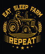 © Bd All Design - Eat sleep farm repeat t shirt design