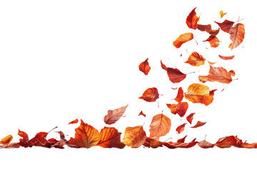 Wall Mural - autumn leaves swirling in a gentle breeze
