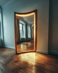 Poster - Glowing Doorway Invites Exploration Into a Surreal Landscape Beyond Reality