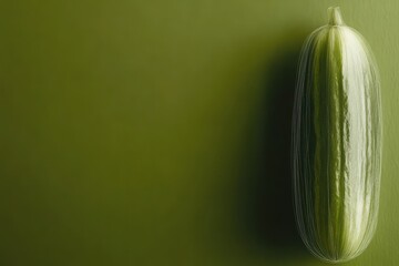 Poster - Minimalist Cucumber Line Drawing With Subtle Color on a Clean Background