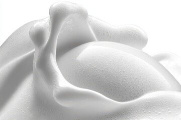 Poster - Elegant Milk Splash Captures the Essence of Freshness and Minimalism in a Soft Wave Against White