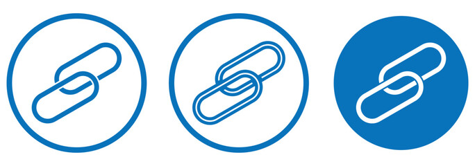 Chain, link icon vector isolated on circle background eps 888.