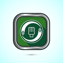 Poster - Fiber optic cable icon design illustration. Electric wire sign, digital internet, Green color shadow button design