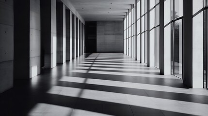 Leinwandbilder - Modern architectural interior with light and shadows creating an artistic ambiance : Generative AI