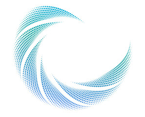 Poster - abstract blue wave background