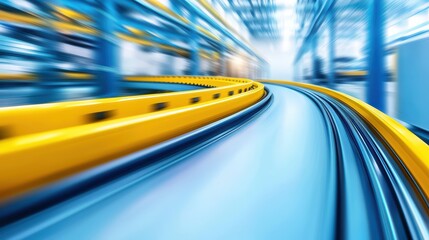 Poster - High Speed Conveyor Belt in Modern Industrial Setting