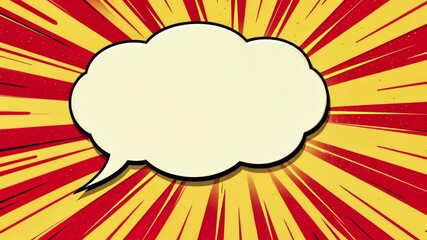 Aufkleber - A cartoon drawing of one speech bubble, one of which is white, and the other is yellow. 