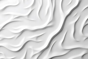 Aufkleber - Abstract minimalist white wavy textured background design pattern