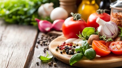 Poster - A vibrant and colorful display of fresh vegetables ready for a delicious meal highlighting healthy eating : Generative AI
