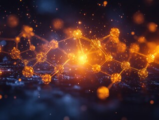 Poster - Illustration of a Network and Physics Background