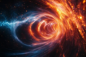 Wall Mural - energy vortex in time space tunnel