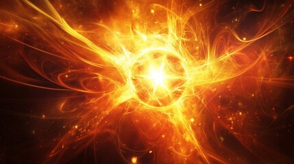 Wall Mural - flame energy explosion