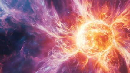 Wall Mural - the dazzling eruption of cosmic nebulae
