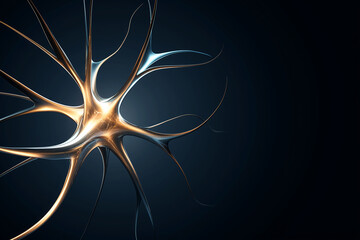 Wall Mural - Intricate abstract design with glowing elements on a dark background
