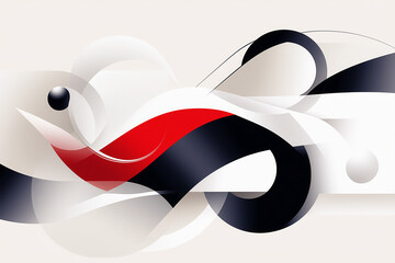 Wall Mural - Abstract design showcasing bold colors and flowing shapes
