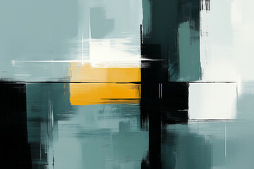 Wall Mural - Bold abstract design with contrasting colors and shapes