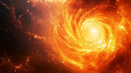 Wall Mural - the flame storm of cosmic nebulas