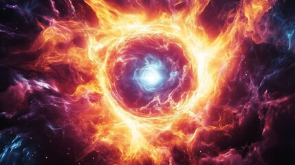 Wall Mural - the brilliant blooming of cosmic nebulae