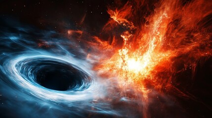 Wall Mural - black hole nebula universe