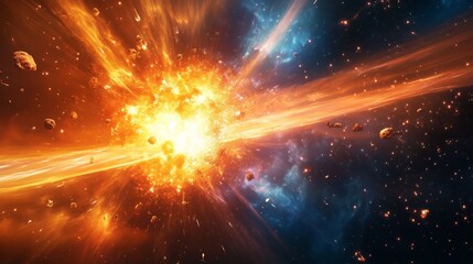 Wall Mural - the big bang at the singularity of the universe