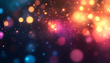 Poster - Colorful bokeh lights and glitter creating a beautiful abstract background
