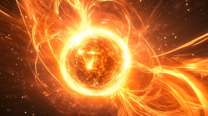 Wall Mural - energy explosion in the depths of the universe