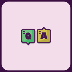 Poster - Vibrant Q&A Icons: Engaging Question and Answer Design