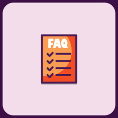 Poster - Frequently Asked Questions Icon Design FAQ Checklist