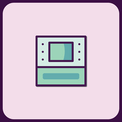 Poster - Modern Minimalist ATM Machine Icon Design