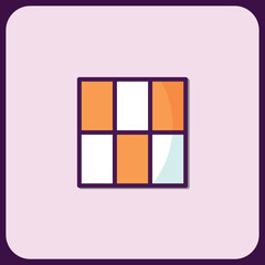 Poster - Abstract Geometric Icon Design: Orange and White Grid