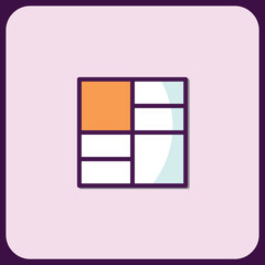 Poster - Abstract Geometric Icon Design with Pastel Hues