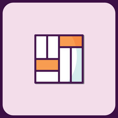 Poster - Abstract Geometric Icon Design with Pastel Tones